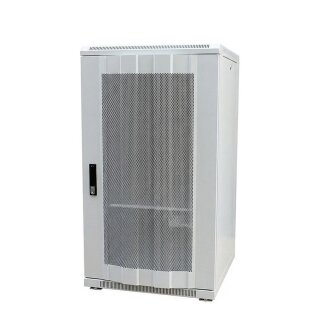 ALLNET Netzwerkschrank 19" 22HE B600/T1200mm perforierte Blechtüren Lichtgrau SNB-Serie