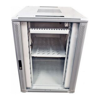 ALLNET Netzwerkschrank 19" 32HE B800/T1000mm Glastür Lichtgrau SNB-Serie