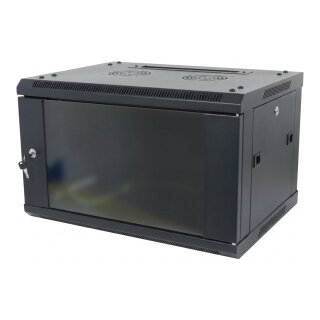 ALLNET Netzwerkschrank 19" 18HE 1-teilig T450mm Schwarz zerlegt(Flat Pack) SMA-Serie