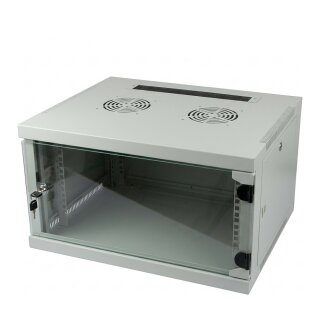 ALLNET Netzwerkschrank 19" 4HE 1-teilig T594/B541mm Lichtgrau SMQ-Serie