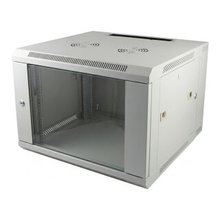 ALLNET Netzwerkschrank 19" 12HE 1-teilig T594/B541mm Lichtgrau SMQ-Serie