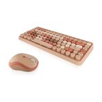 KeySonic Desktop-Set KSKM-5200M-RF (DE) Wireless sand/creme