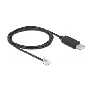 DELOCK Adapterkabel USB Typ-A zu Seriell RS-232 RJ12mit ESD Schutz APC 2m