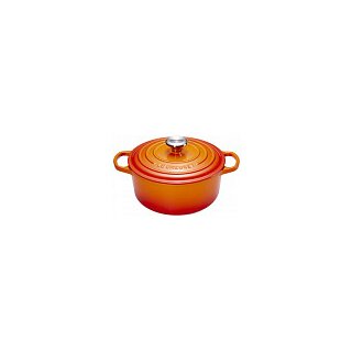 Le Creuset Signature Bräter rund 24 cm ofenrot