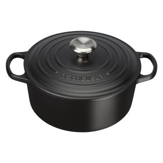 Le Creuset Signature Bräter rund 24 cm schwarz