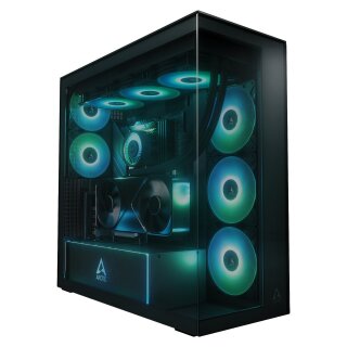 Arctic Xtender (Black) black window with GPU vertical mount