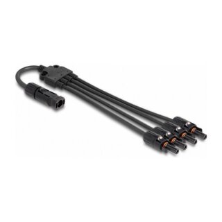 Delock DL4 Solar Splitter Kabel 1 x Stecker zu 4 x Buchse 50 cm schwarz
