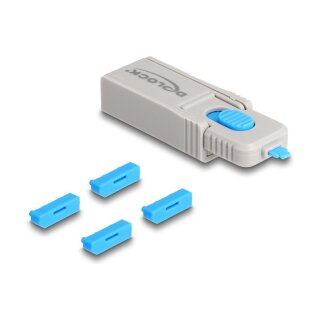 DisplayPort Port Blocker Set für DisplayPort Buchsen 4 Stück + Verschlusswerkzeug