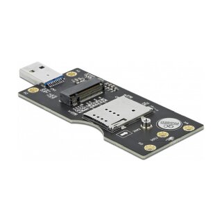 USB 3.0 Konverter Typ-A Stecker zu M.2 Key B mit SIM Slot