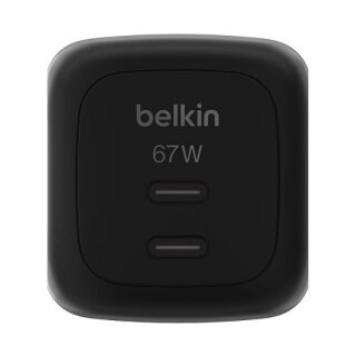 Belkin Ladegert Dual USB-C 67W PD + PPS ,schwarz WCH020kqBK