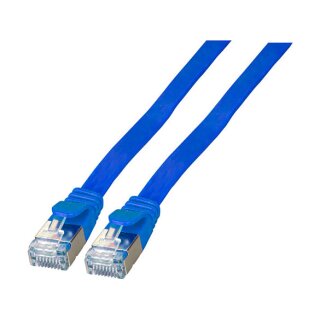 EFB RJ45 Flachpatchkabel U/FTP Cat.6A PVC 0.50m blau