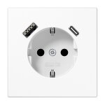 Jung LS1520-15CAWW SCHUKOsteckdose m.USB Typ AC