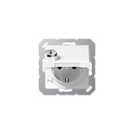Jung A1520BFKLSLWW SCHUKO Steckdose m.Klappd.Schloss 16A...