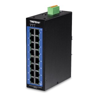 TRENDnet TI-G160i 16Port DIN-Rail Switch Industrial Gigabit L2 Managed