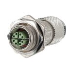METZ CONNECT M12 Buchse IP67 gerade Flanschgeschirmt...