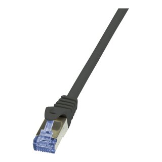 Logilink Patchkabel CAT6A S/FTP AWG26 PIMF 0,50m schw.