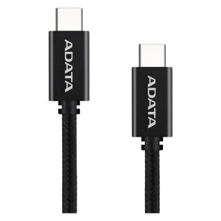 STICK ADATA USB 2.0 Kabel, USB-C Stecker > USB-C Stecker (schwarz, 1 Meter, PD 3.0, QC 3.0, Laden mit bis zu 100 Watt)