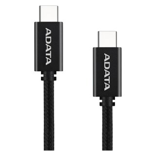 STICK ADATA USB 2.0 Kabel, USB-C Stecker > USB-C Stecker (schwarz, 2 Meter, PD 3.0, QC 3.0, Laden mit bis zu 100 Watt)