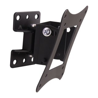 TECHLY Wandhalterung fuer 1 LCD TV LED 13-30 Zoll neigbar drehbar 1 Gelenk Tragkraft 15 Kg Tiefe 54mm schwarz