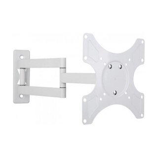 TECHLY Wandhalterung fuer LCD TV weiss 48,26cm-93,98cm 19-37Zoll neigbar und drehbar 3 Gelenke