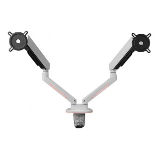 One for all Universeller Gaming Dual Monitorarm (DM8220) (wei, RGB)