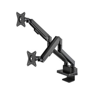 MANHATTAN Aluminium-Tischhalterung mit Gasdruckfeder fr zwei Monitore 43,2-81,3cm 17-32Zoll und 8-in-1-Dockingstation PD mit 100W
