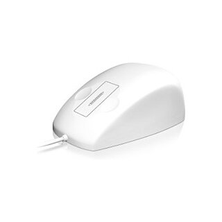 Keysonic KSM-5030M - Wasserdichte Maus, Kabelgebunden USB-Anschluss, Silikon, Wasserdicht IP68, Scrollen mit Touchsensor, weiß
