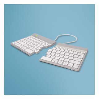 R-Go Tastatur Split Break US-Layout kabellos weiß