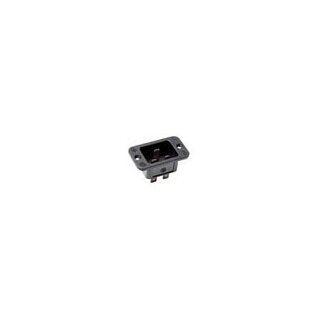 BACHMANN Kaltgerteeinbaustecker IEC320 C20, schwarz, Thermoplast,Schraubanschluss