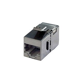 BACHMANN Keystone CAT6a STP Kupplung RJ45 geschirmt silberfarben