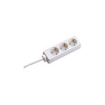 BACHMANN SELLY Steckdosenleiste 3x Schutzkontakt, wei, 3 m