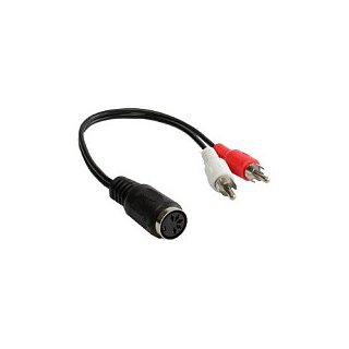 Connections Audio Adapter 2x Cinch Stecker an 5-pol DIN Buchse, 0,2m