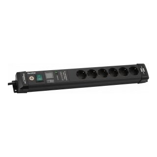 Brennenstuhl Premium-Line ÜSS 6fach schwarz *DE*