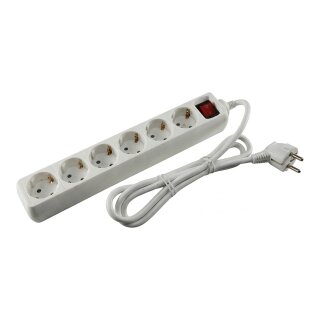 Str. 6er Steckdose white | Schalter