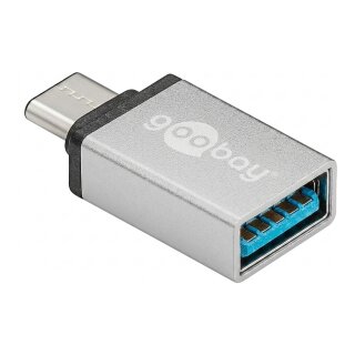 USB 3.0 A - C (Buchse - Stecker) Adapte , silber