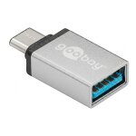 USB 3.0 A - C (Buchse - Stecker) Adapte , silber