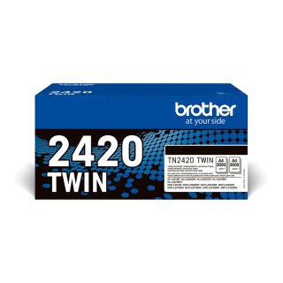 Brother Toner TN-2420TWIN Schwarz 2er Pack bis zu je 3.000 Seiten nach ISO 19752