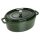 Staub La Cocotte 33cm oval. Basilikum-grn. Gusseisen