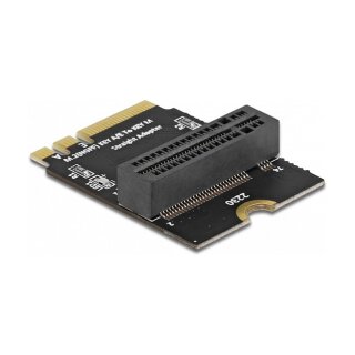 Delock Adapter M.2 Key A+E Stecker zu Key M Slot gewinkelt mit Halterung