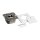 Logilink Cat.6A Anschlussdose, 2x RJ45,weiß, waagerecht