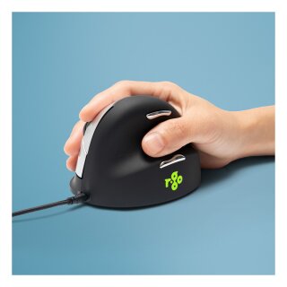 R-Go Maus HE ergonomisch rechts USB groß schw./silb retail