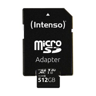 CARD Intenso UHS-I Professional 512 GB microSDXC (schwarz, UHS-I U3, Class 10)
