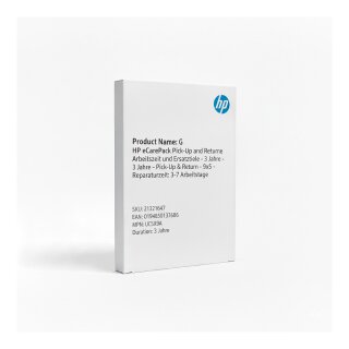 G HP eCarePack Pick-Up and Return Service Arbeitszeit und Ersatzteile - 3 Jahre - Pick-Up & Return - 9x5 - Reparaturzeit: 3-7 Arbeitstage