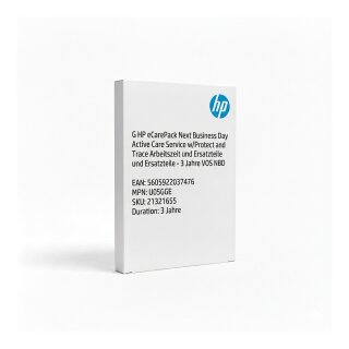 G HP eCarePack Next Business Day Active Care Service w/Protect and Trace Arbeitszeit und Ersatzteile - 3 Jahre VOS NBD