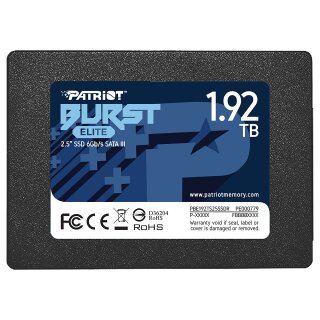 Patriot Burst Elite 1,92 TB (schwarz, SATA 6 Gb/s, 2,5")