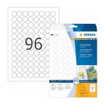 HERMA Etiketten A4 weiß 20 mm rund ablösb....
