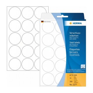 HERMA Verschlussetik. transp. 32 mm extrem haftend 240 St.
