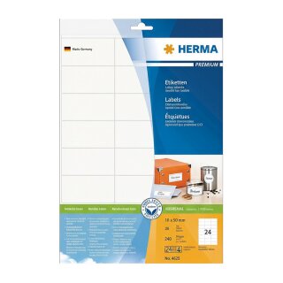 HERMA Etiketten Premium A4 weiß 70x36 mm Papier 240 St.
