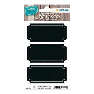 HERMA Tafeletiketten Schilder schwarz 6St.