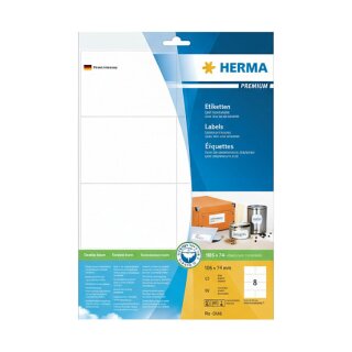 HERMA Etiketten Premium A4 weiß 105x74 mm Papier 80 St.